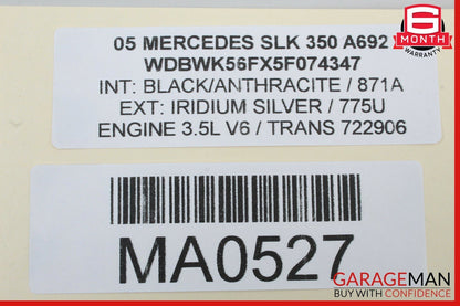 05-11 Mercedes R171 SLK280 SLK350 Left or Right Dash A/C AC Air Vent Trim Black