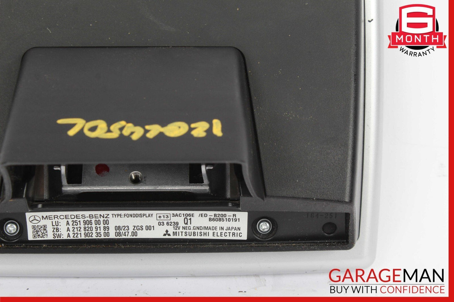 09-13 Mercedes  X164 GL550 ML550 Left or Right Headrest Screen Monitor Display