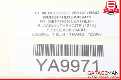08-14 Mercedes W204 C250 C350 Sedan Front Right Door Window Regulator Motor Unit