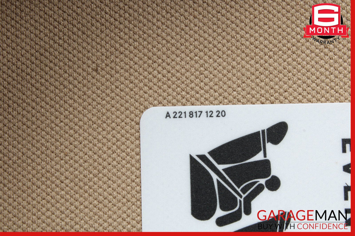 Mercedes CL600 S63 AMG Front Right Side Sun Visor Shade Sunvisor Brown OEM
