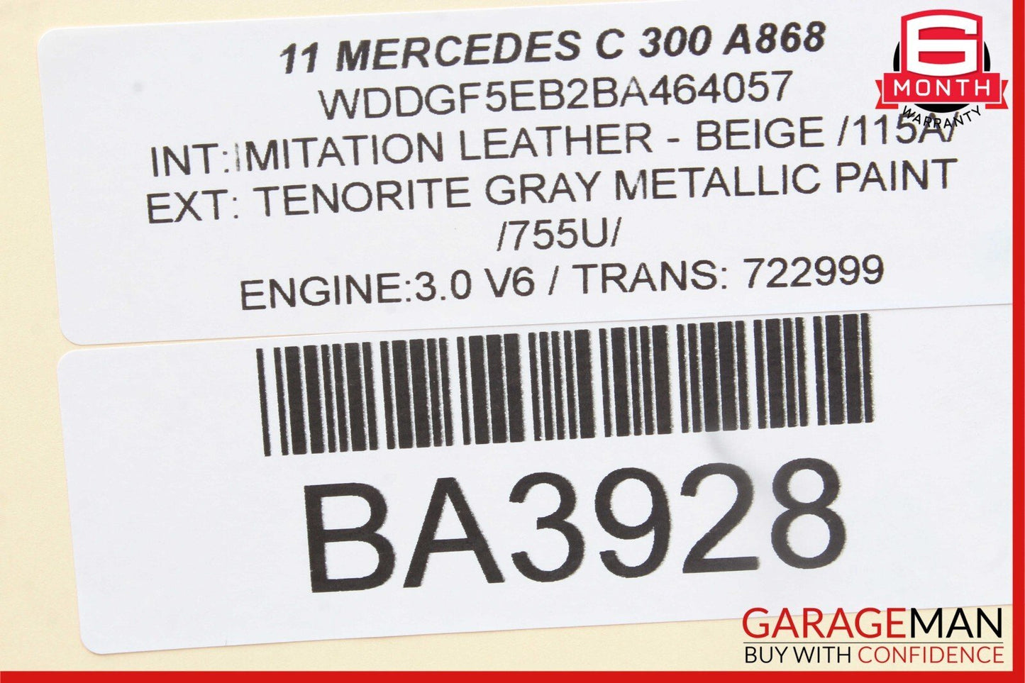 08-14 Mercedes W204 C300 C250 Rear Left Side Door Control Module Unit