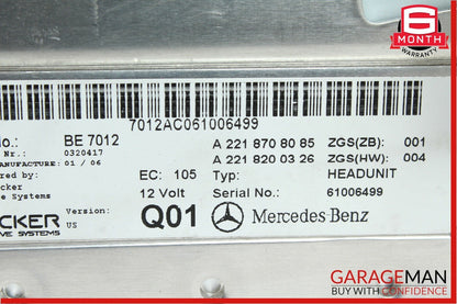 07-09 Mercedes W221 S550 S63 AMG Navigation Command Comand Head Unit CD Audio