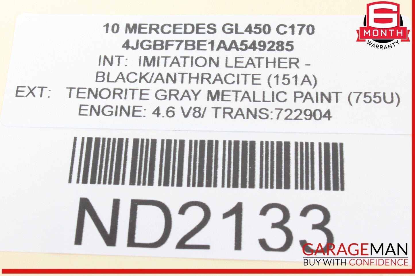 10-13 Mercedes X164 GL450 E350 Front Left Bumper Daytime Running Light Lamp OEM
