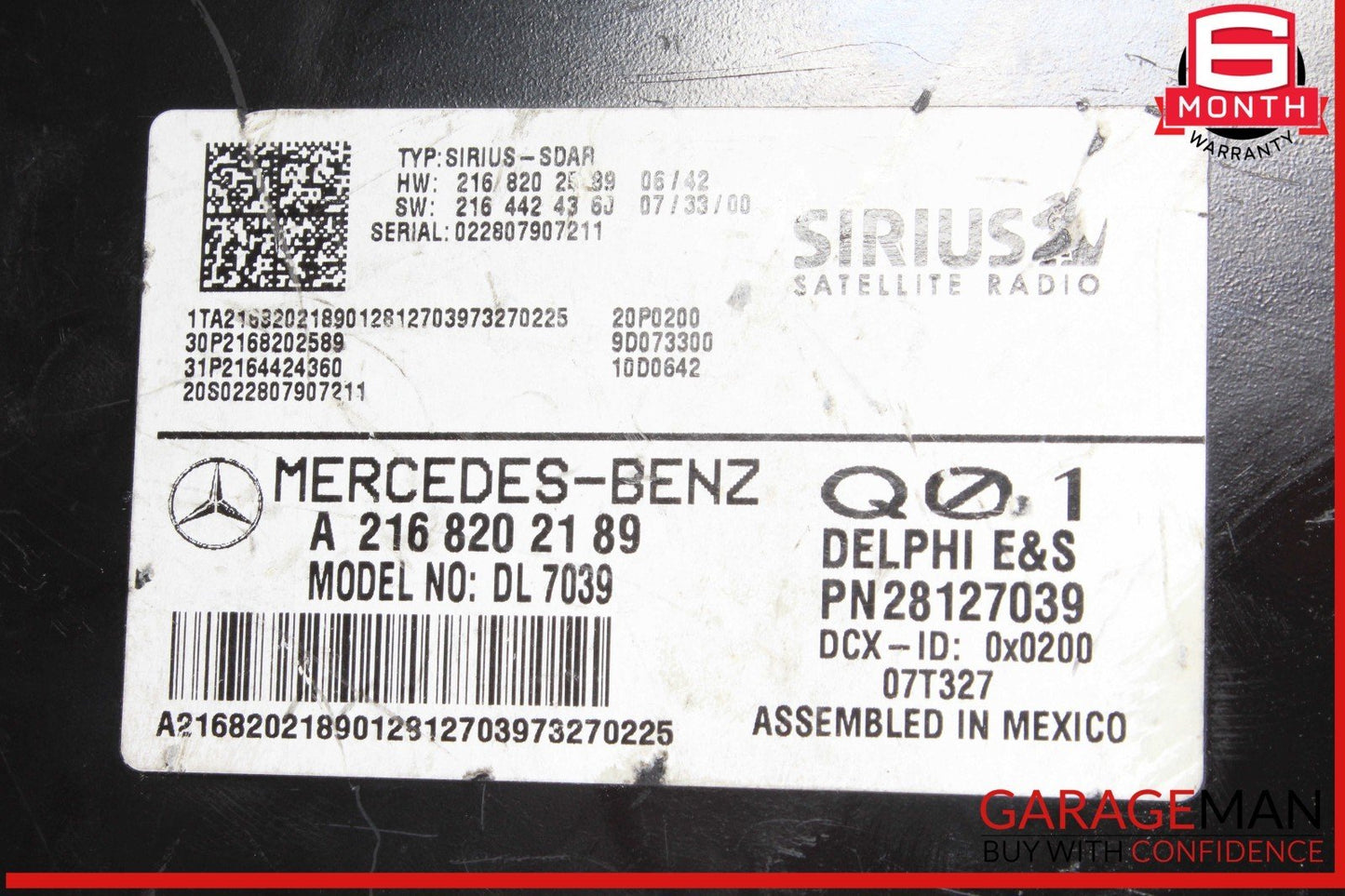 07-14 Mercedes W204 C350 SLK350 Sirius Satellite Radio Module Receiver OEM