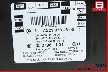 07-13 Mercedes W221 S550 S400 S500 Rear Right or Left Side Door Control Module