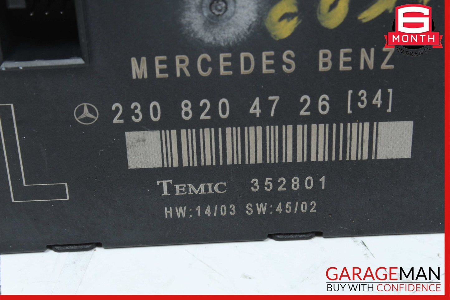 03-12 Mercedes R230 SL500 SL55 SL550 Door Control Module Left Driver Side OEM
