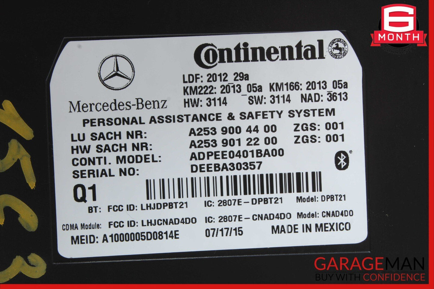 12-20 Mercedes W205 C300 C250 E550 SL400 Communication Control Module Unit OEM