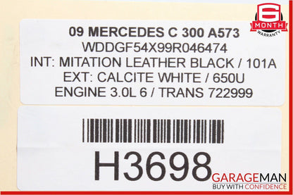 06-11 Mercedes W204 C300 SLK280 RWD 7G Automatic Transmission 722.999