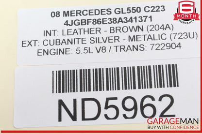 06-13 Mercedes X164 GL550 GL450 Front Left Side Door Control Module OEM