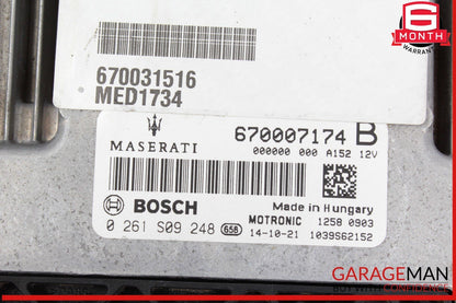 14-17 Maserati Quattroporte S ECU ECM Engine Computer Control Module Unit OEM
