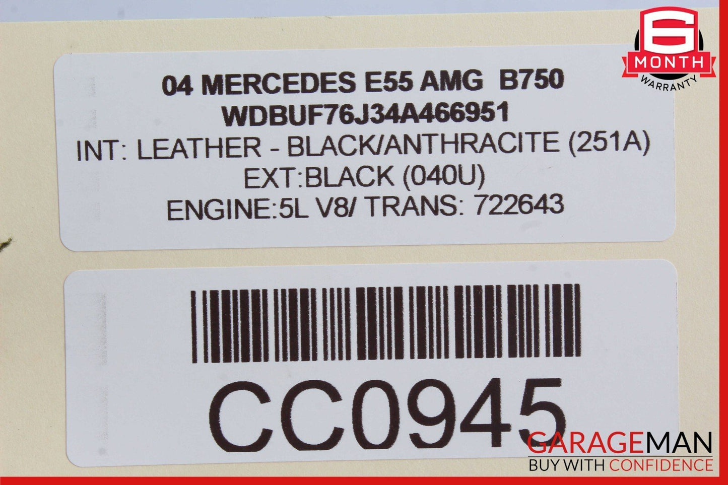 03-06 Mercedes W211 E55 AMG E500 Front Right Side Rear View Door Mirror OEM
