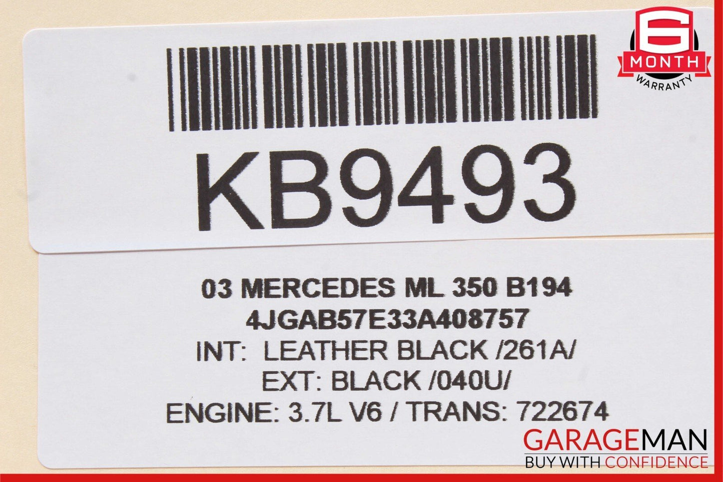 02-05 Mercedes W163 ML350 ML55 AMG D-Pillar Tweeter Speaker Rear Left Side OEM