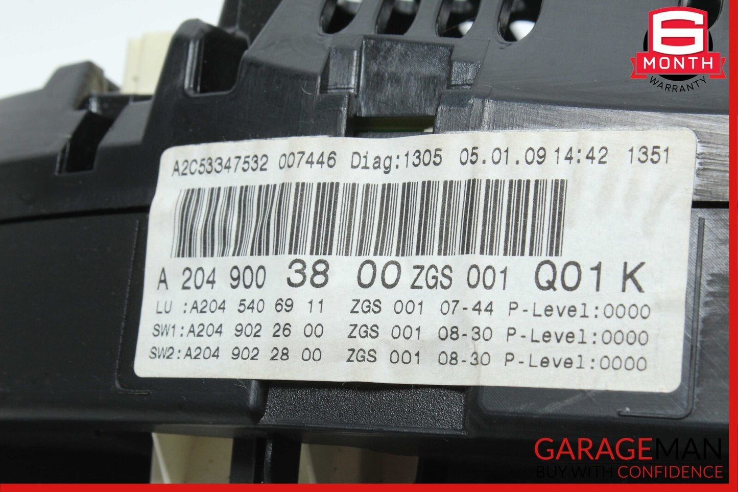 08-11 Mercedes W204 C300 C350 Speedometer Odometer Instrument Cluster Gauge OEM