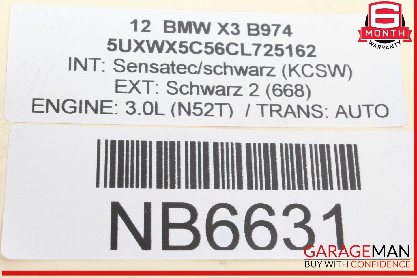 11-17 BMW X3 Rear Left or Rear Right Lower Trailing Control Arm 6786978 OEM