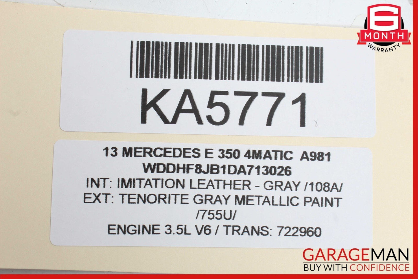 08-17 Mercedes W212 E350 4Matic Trunk Lid Latch Lock Actuator 2047500185 OEM