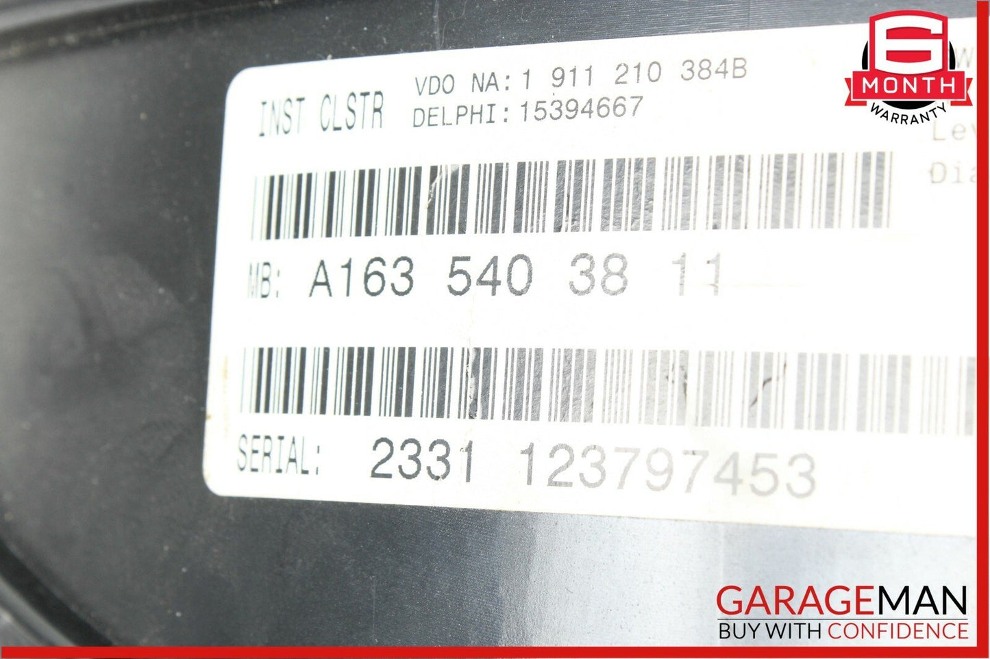 02-05 Mercedes W163 ML320 Speedometer Odometer Instrument Cluster Gauge OEM 223k