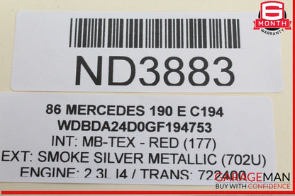 84-93 Mercedes W201 190E 190D Right Passenger Side Interior Door Handle OEM