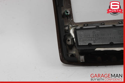 07-13 Mercedes W221 S550 S63 AMG Center Console Rear AC Control Trim Bezel Wood