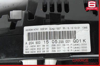 08-11 Mercedes W204 C300 C350 Speedometer Odometer Instrument Cluster Gauge OEM