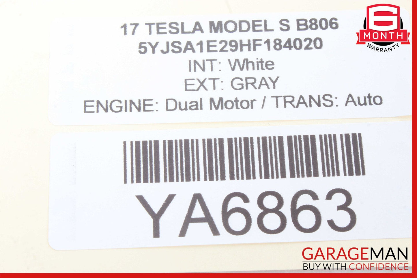 16-20 Tesla Model S Front Right Side B-Pillar Glass Applique & Camera OEM