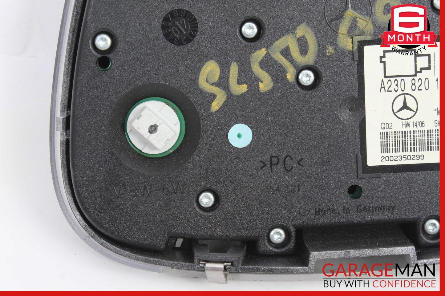 05-12 Mercedes R230 SL500 SL550 Interior Overhead Top Upper Dome Reading Light