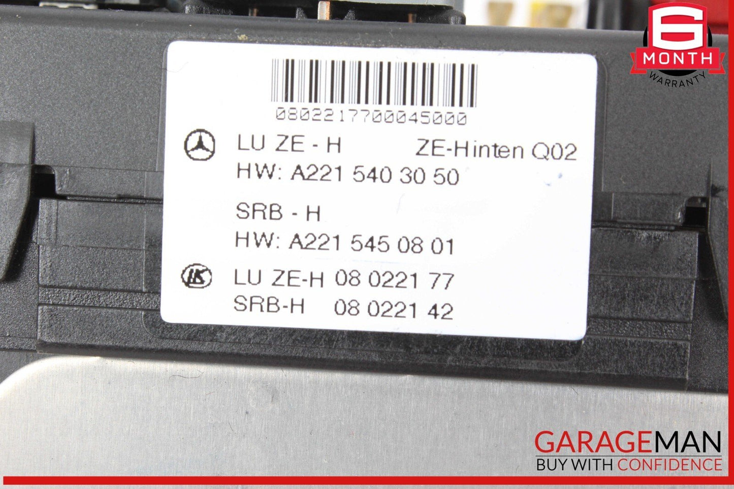 07-09 Mercedes W221 S550 S63 AMG CL550 Rear Trunk Fuse Relay Junction Box OEM