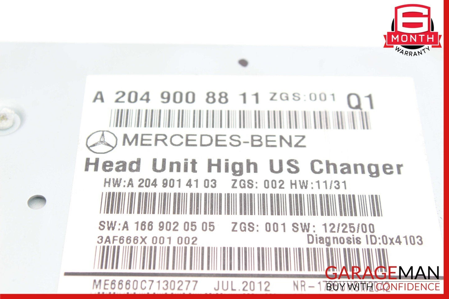 12-14 Mercedes W204 C250 C300 Navi Navigation Comand Head Unit DVD CD Audio OEM