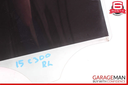 15-21 Mercedes W205 C300 C400 Rear Left Driver Side Door Window Glass OEM