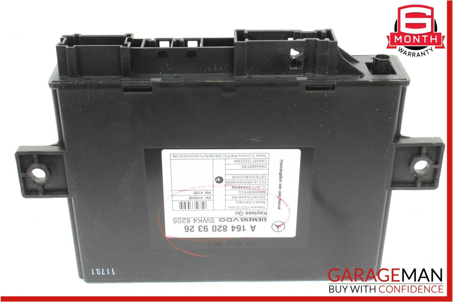 06-12 Mercedes X164 GL450 Keyless Go Entry Control Module 1648209326 OEM