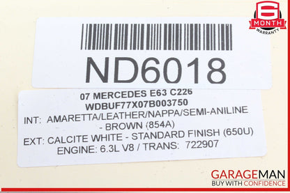 07-11 Mercedes W211 E63 AMG E500 CLS550 Roof Shark Fin GPS Antenna Black OEM