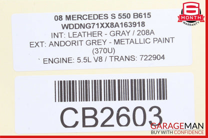 07-13 Mercedes W221 S550 Rear Right Side Door Window Switch Control Trim Grey