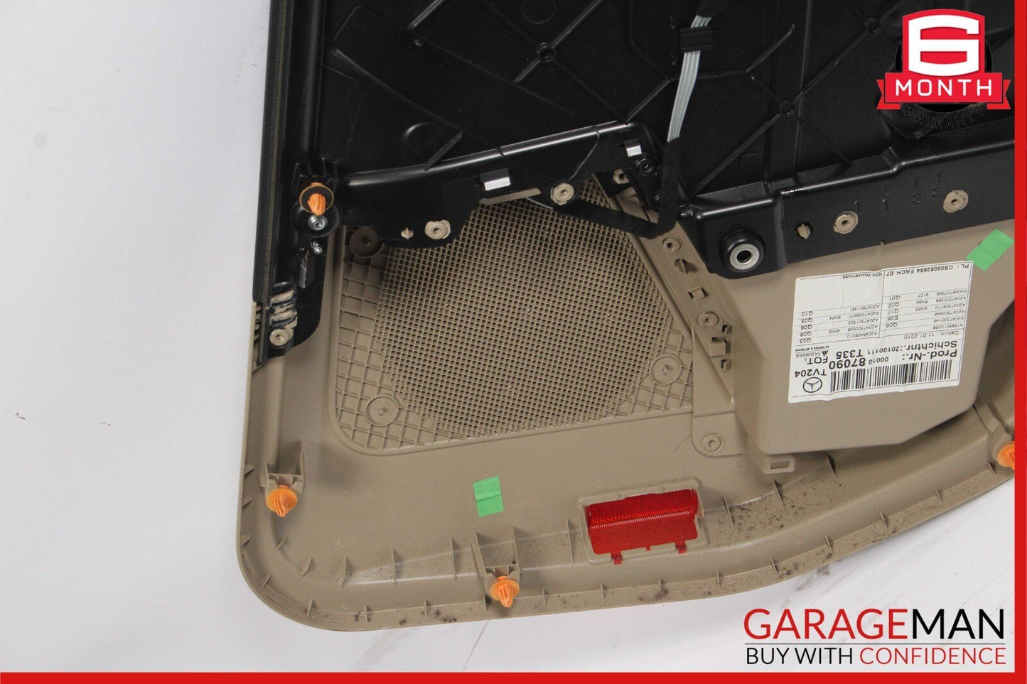 10-15 Mercedes X204 GLK350 Rear Left Interior Door Trim Panel Cover Brown