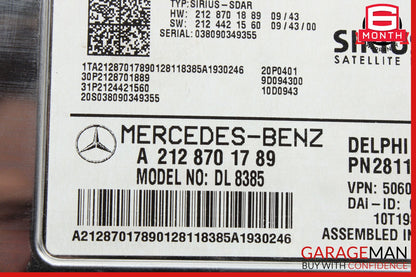 10-17 Mercedes W204 C300 E350 C250 Sirius Satellite Radio Receiver Module Unit