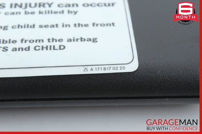 05-11 Mercedes R171 SLK280 Right Side Sun Visor Sunvisor Shade Black OEM