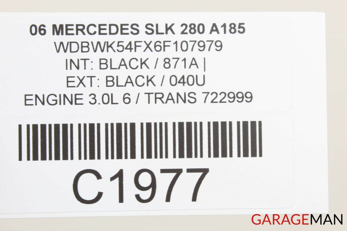 05-11 MERCEDES R171 SLK350 REAR LEFT DRIVER SIDE QUARTER WINDOW GLASS OEM
