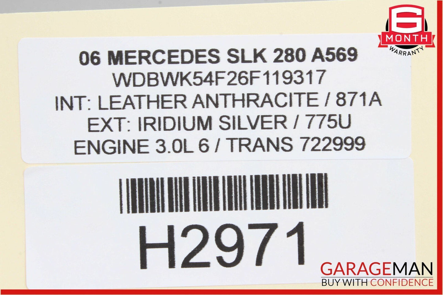 05-08 Mercedes R171 SLK350 SLK280 Dashboard Dash Trim Panel Silver OEM