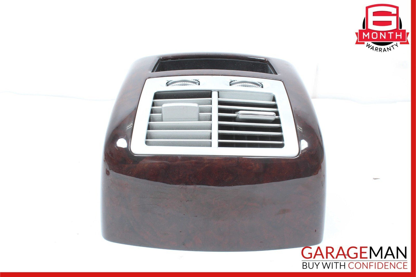 07-13 Mercedes W221 S550 Rear Center Console AC A/C Air Vent Trim Bezel Wood OEM