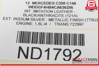 08-18 Mercedes W204 C250 E350 E400 Front Right Side Door Control Module Unit OEM