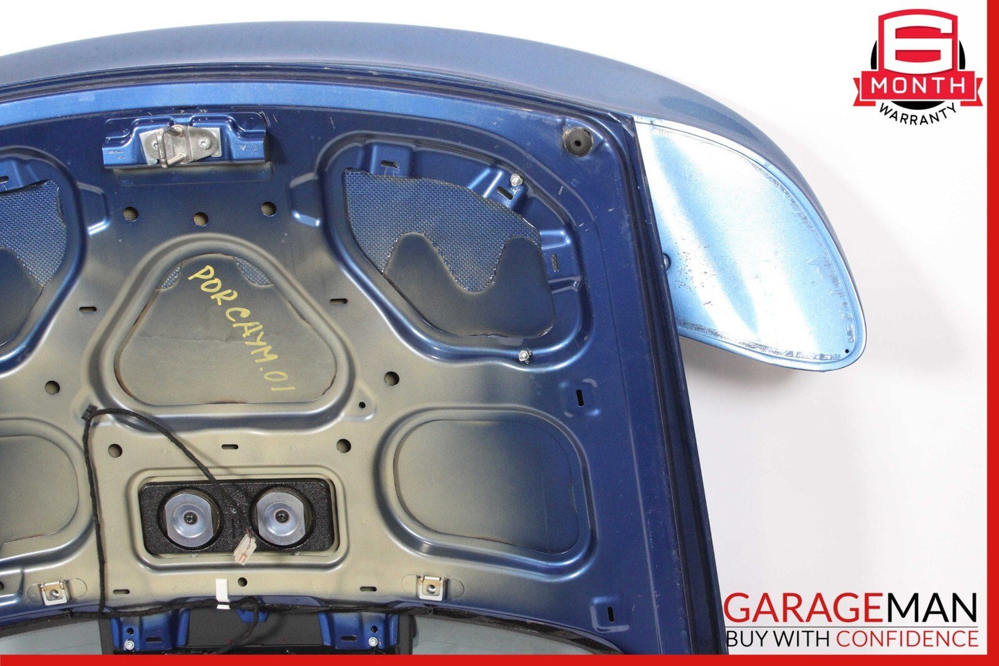 06-08 Porsche Cayman 987 Rear Trunk Glass Hatch Tail Gate Panel w/ Spoiler Blue
