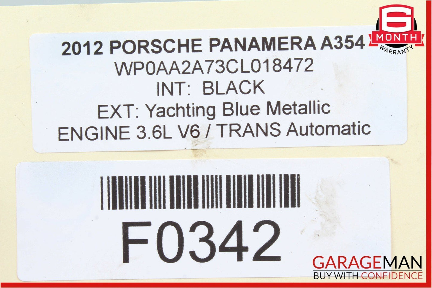 11-13 Porsche Panamera 970 3.6L Left Side Engine Motor Mount 94837506100 OEM