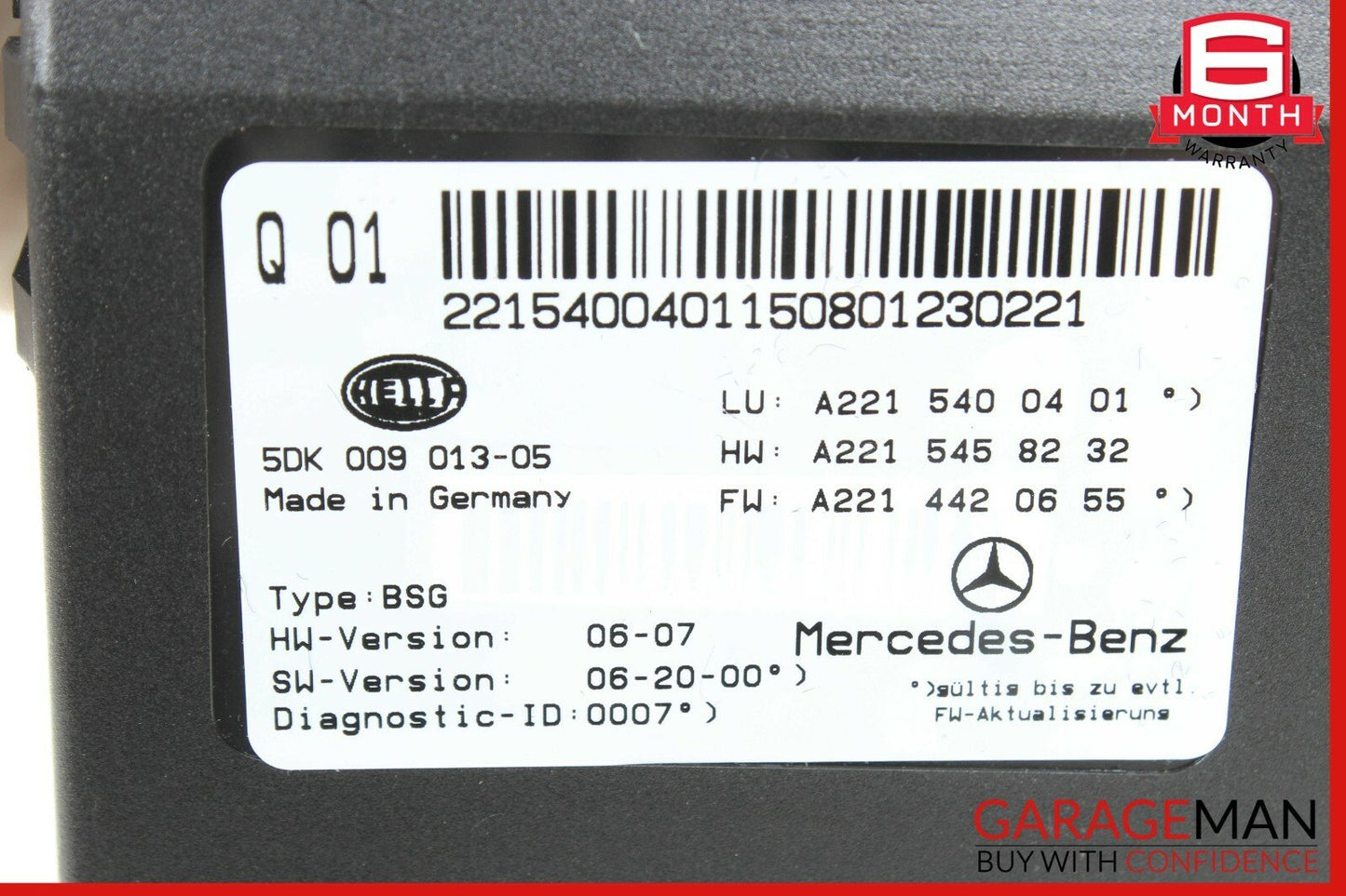 07-13 Mercedes W221 S550 CL550 Electric Power Supply Control Fuse Box Module OEM