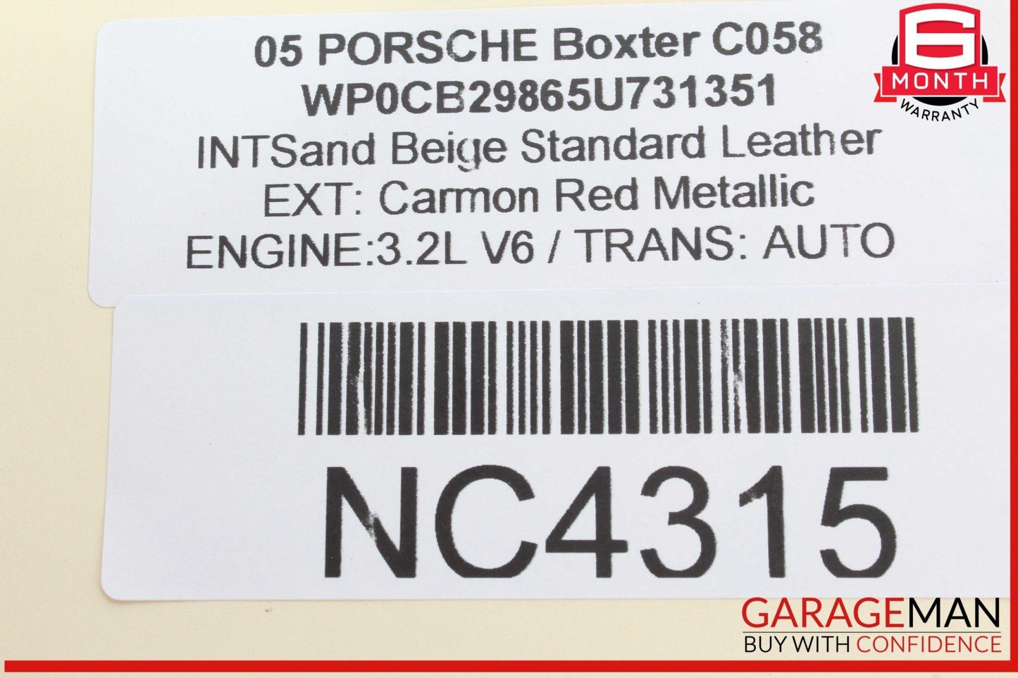 05-12 Porsche Boxter 987 Front Right Passenger Side Control Arm 99634148405 OEM