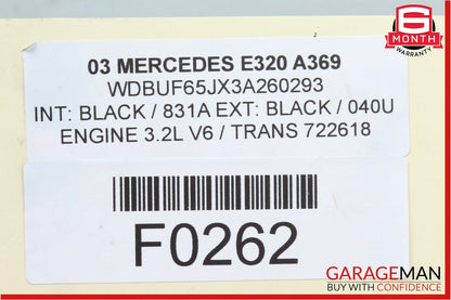 03-09 Mercedes W211 E350 E320 Rear Right Passenger Side Door Lock Latch Actuator