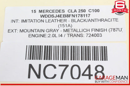 14-18 Mercedes W117 CLA250 Rear Left Driver Side Exterior Door Handle OEM