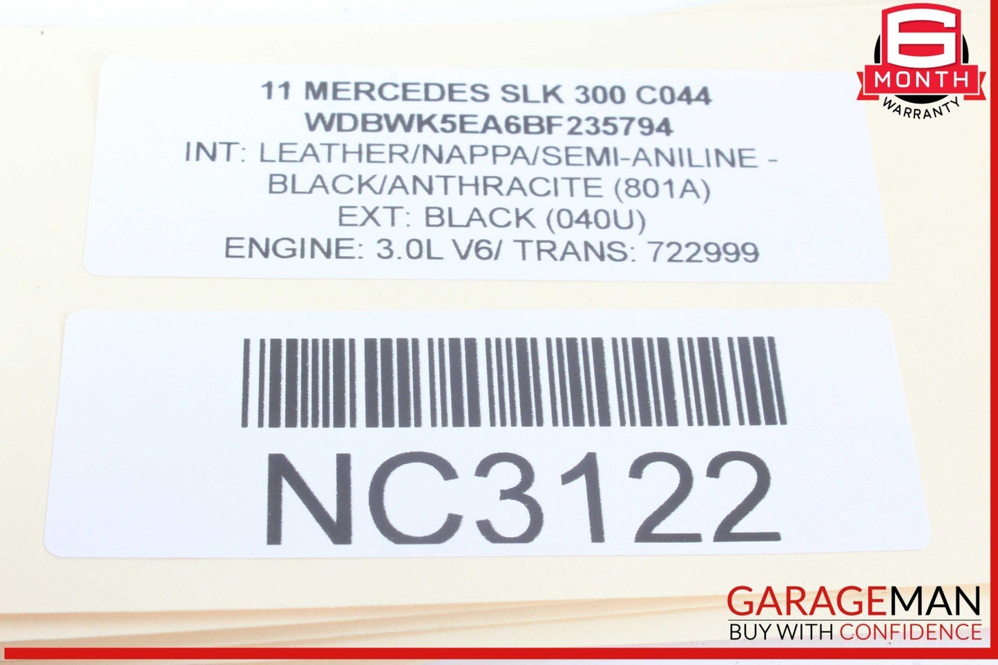 05-11 Mercedes R171 SLK300 SLK350 Front Left Side Exterior Door Handle Black OEM