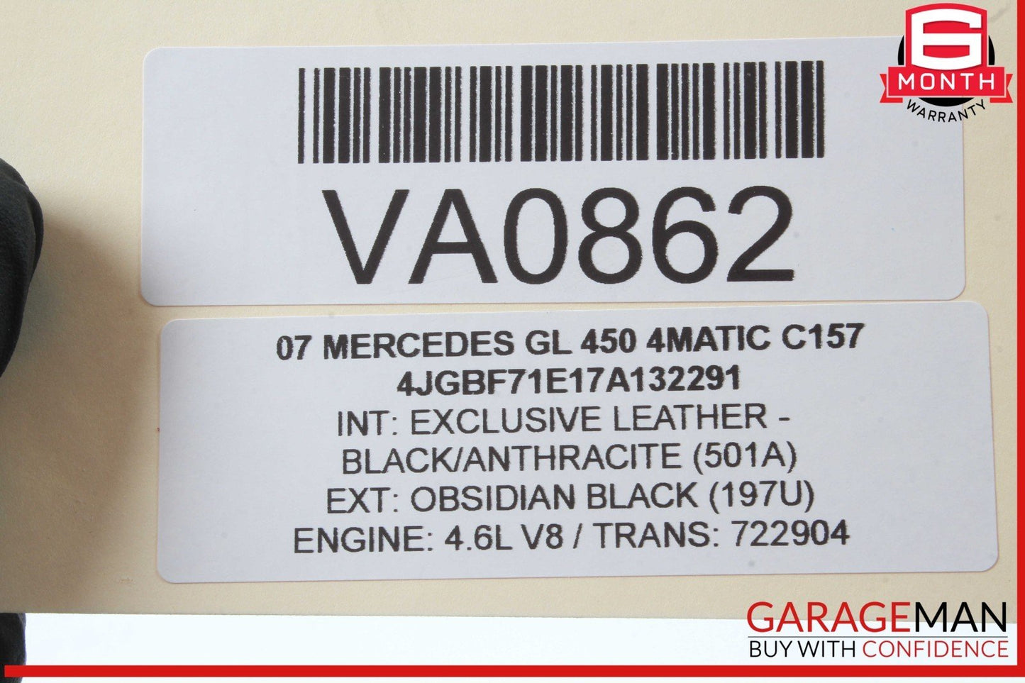 06-12 Mercedes X164 GL450 4MATIC Hazard Control Switch Panel 1648709210 OEM