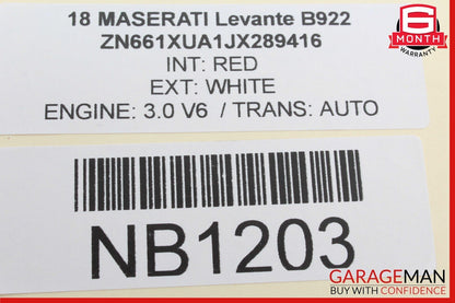17-20 Maserati Levante M161 Inner Tail Light Lamp Right Passenger Side OEM