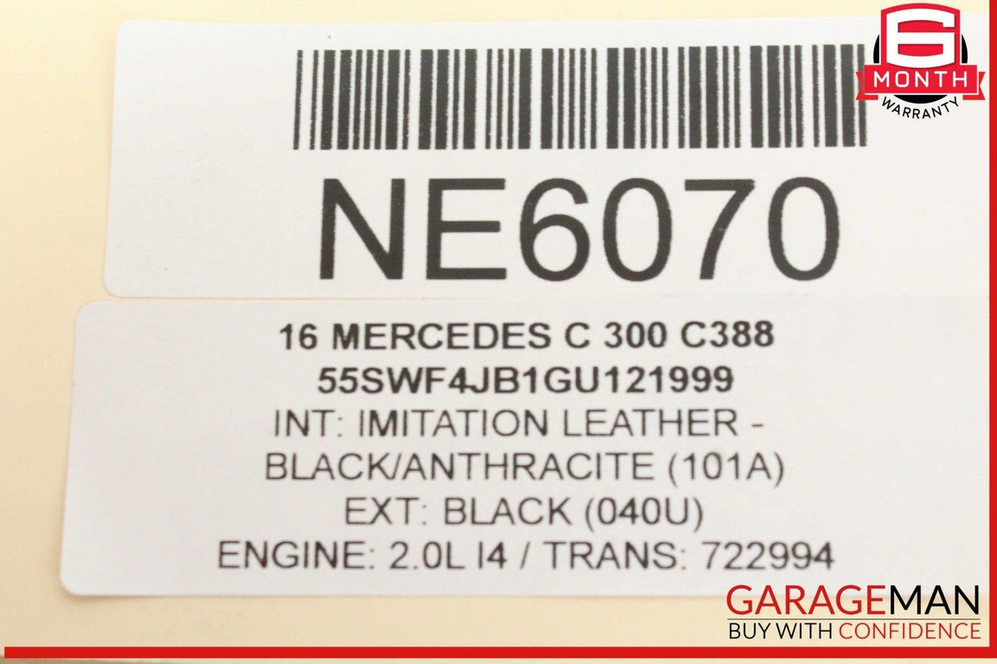 15-20 Mercedes W205 C300 C400 Front Right Passenger Side Curved Control Arm OEM