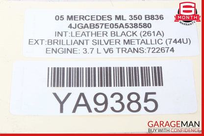 98-05 Mercedes W163 ML320 ML500 Front Right Side Door Window Regulator Motor OEM