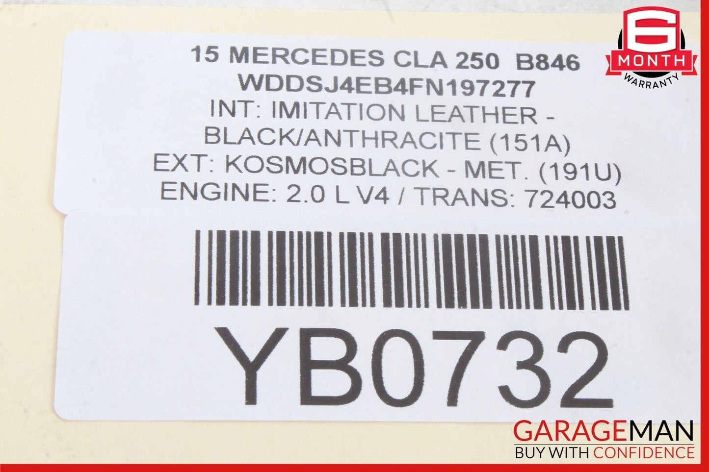 14-19 Mercedes W117 CLA250 CLA45 AMG Rear Right Side Door Lock Latch Actuator